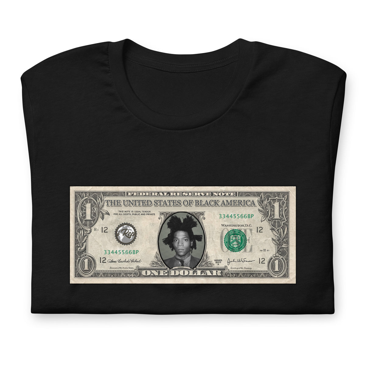 Jean-Michel Basquiat dollar bill t-shirt