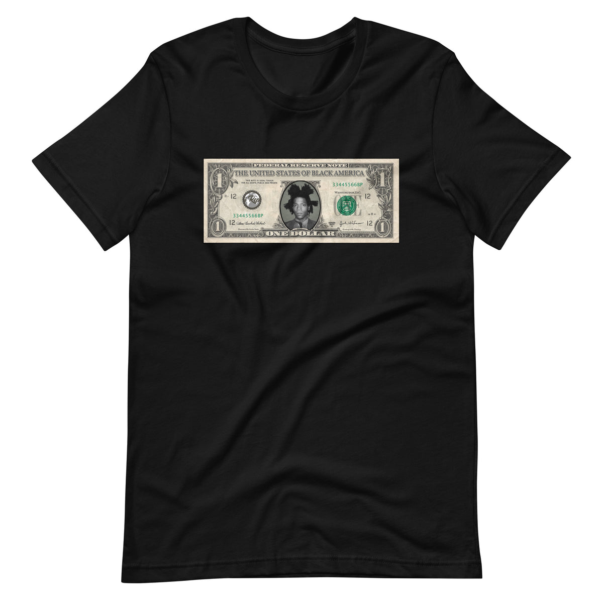 Jean-Michel Basquiat dollar bill t-shirt