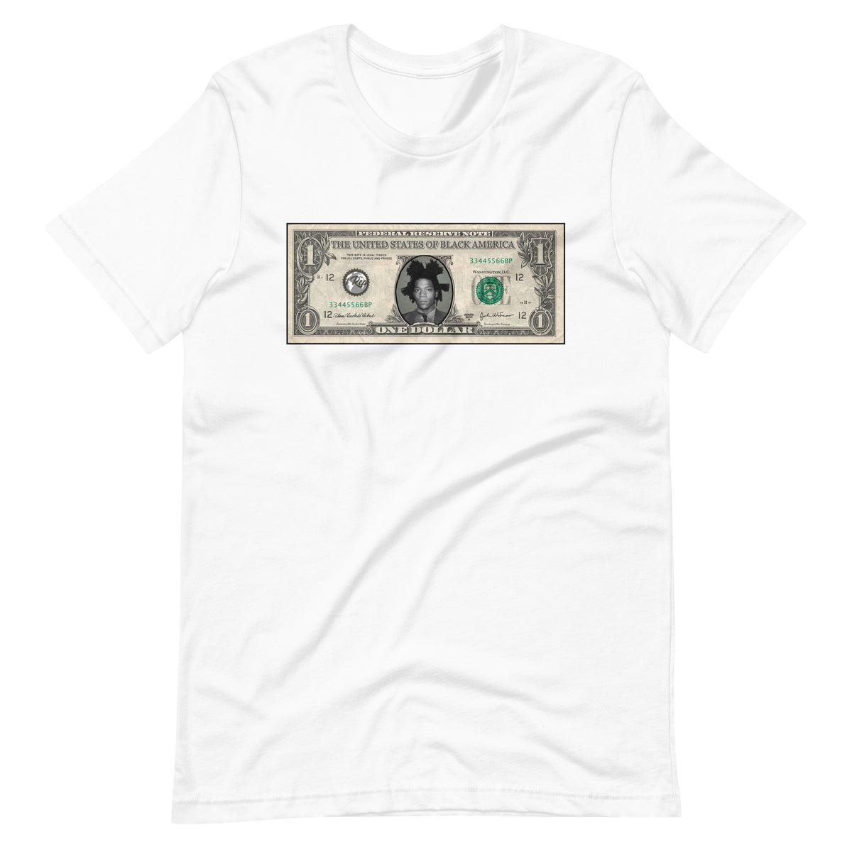 Jean-Michel Basquiat dollar bill t-shirt