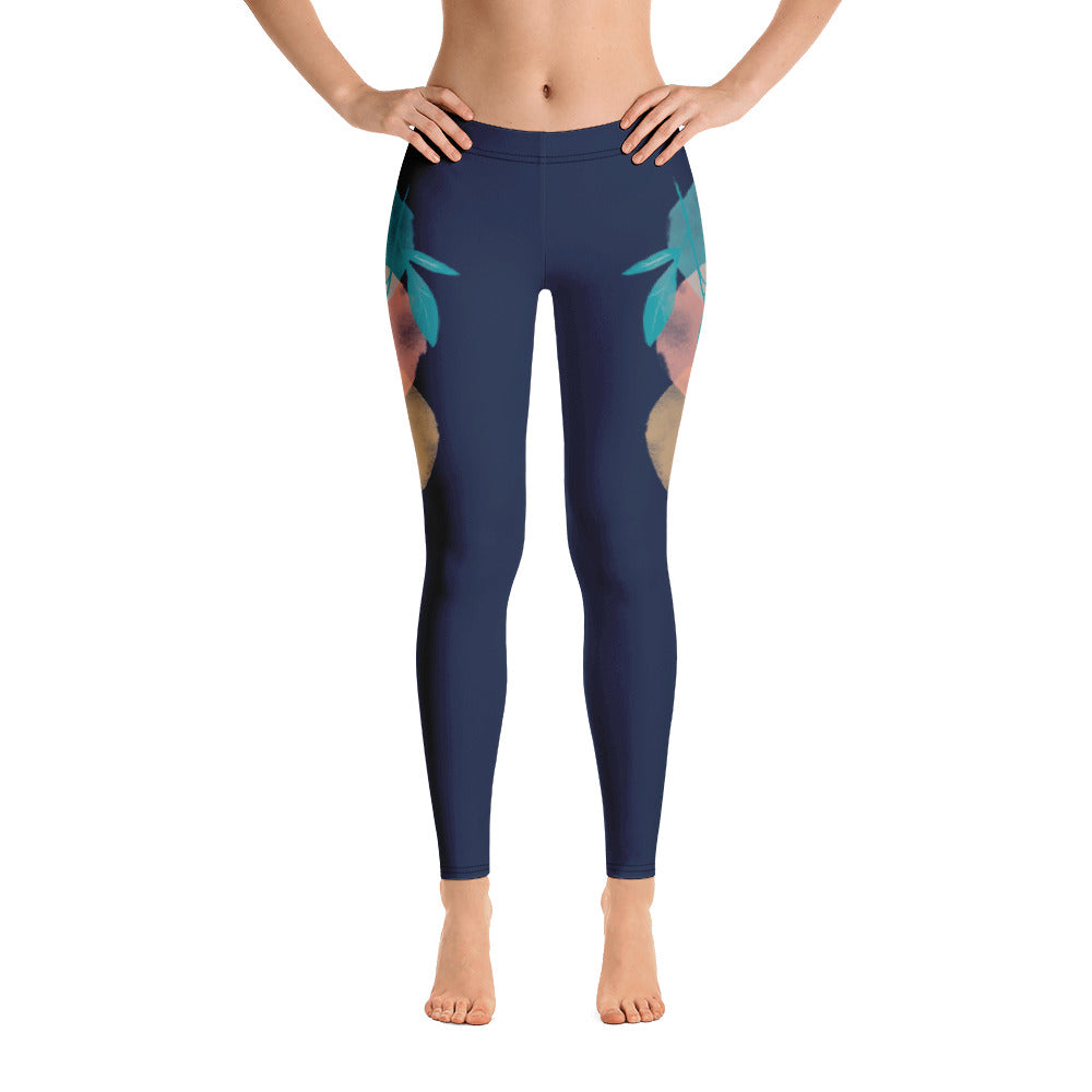 &quot;Abstract Botanic&quot; Leggings - iRep Clothings- Quality and Premium apparels that showcases actionable insights into the African-American history. Wordcloud insights into Iconic Black social justice speeches