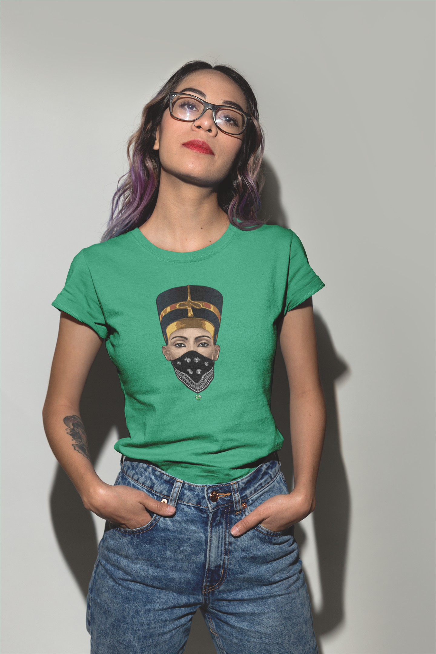 "Queen Nefertiti" Women's T-Shirt - iRep Clothings- Quality and Premium apparels that showcases actionable insights into the African-American history. Wordcloud insights into Iconic Black social justice speeches