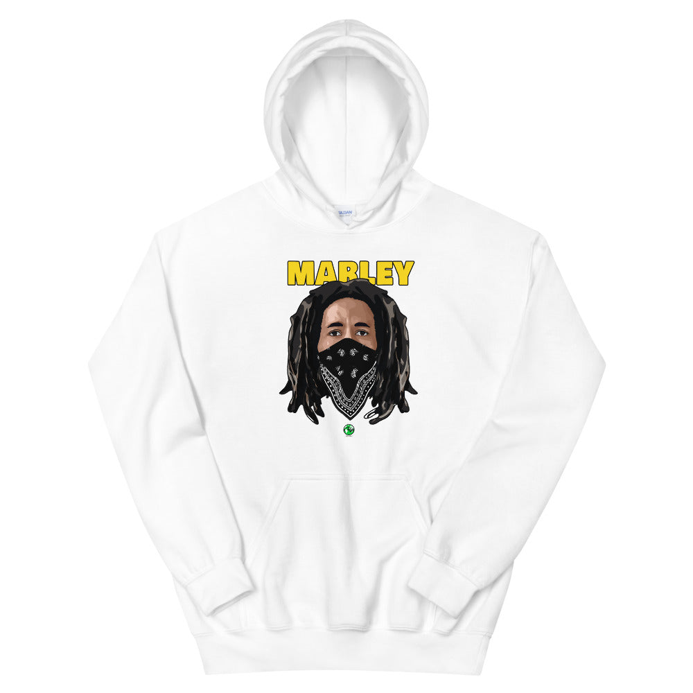White bob marley hoodie