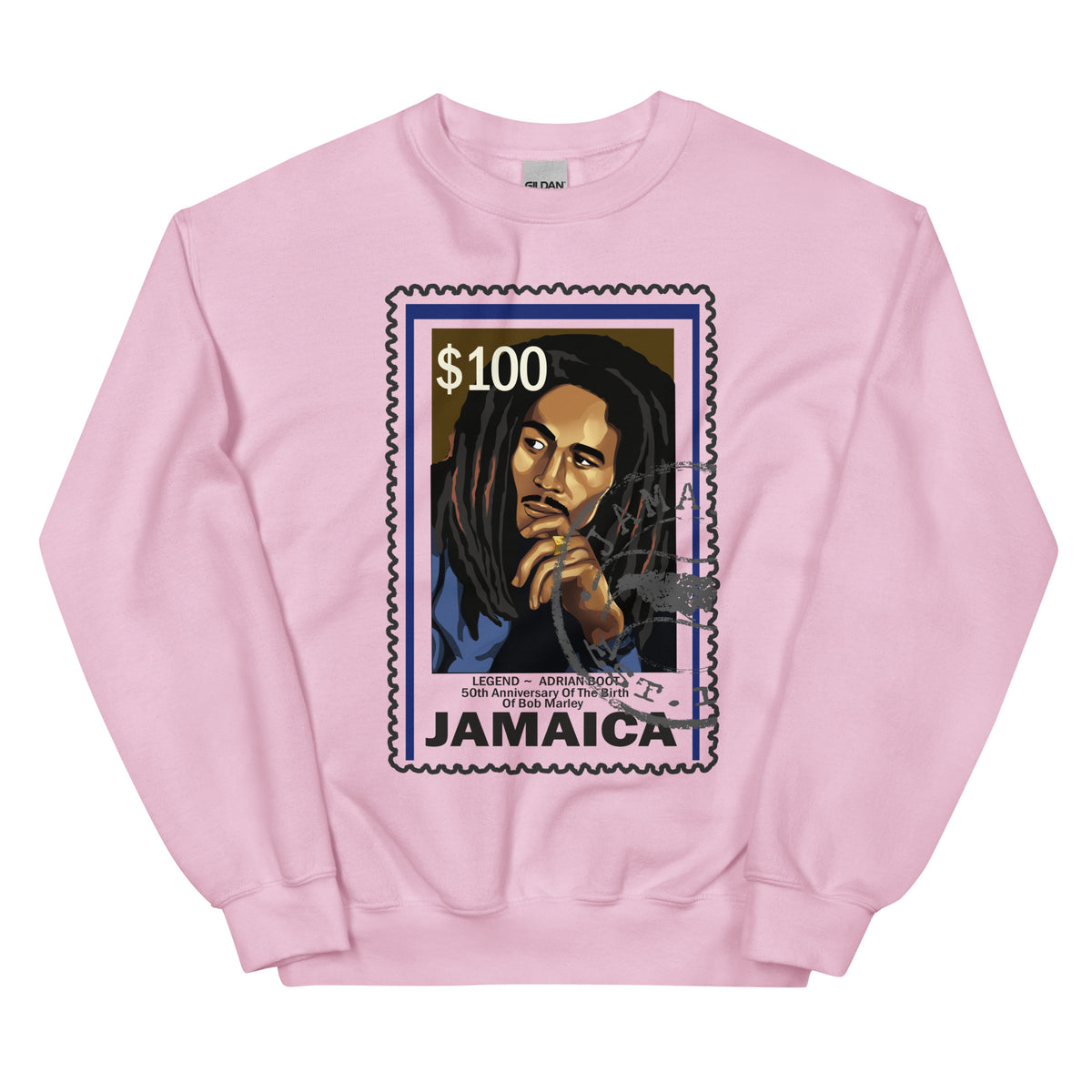 Bob Marley &quot;50th Anniversary Jamaica Postal&quot; -Unisex Sweatshirt